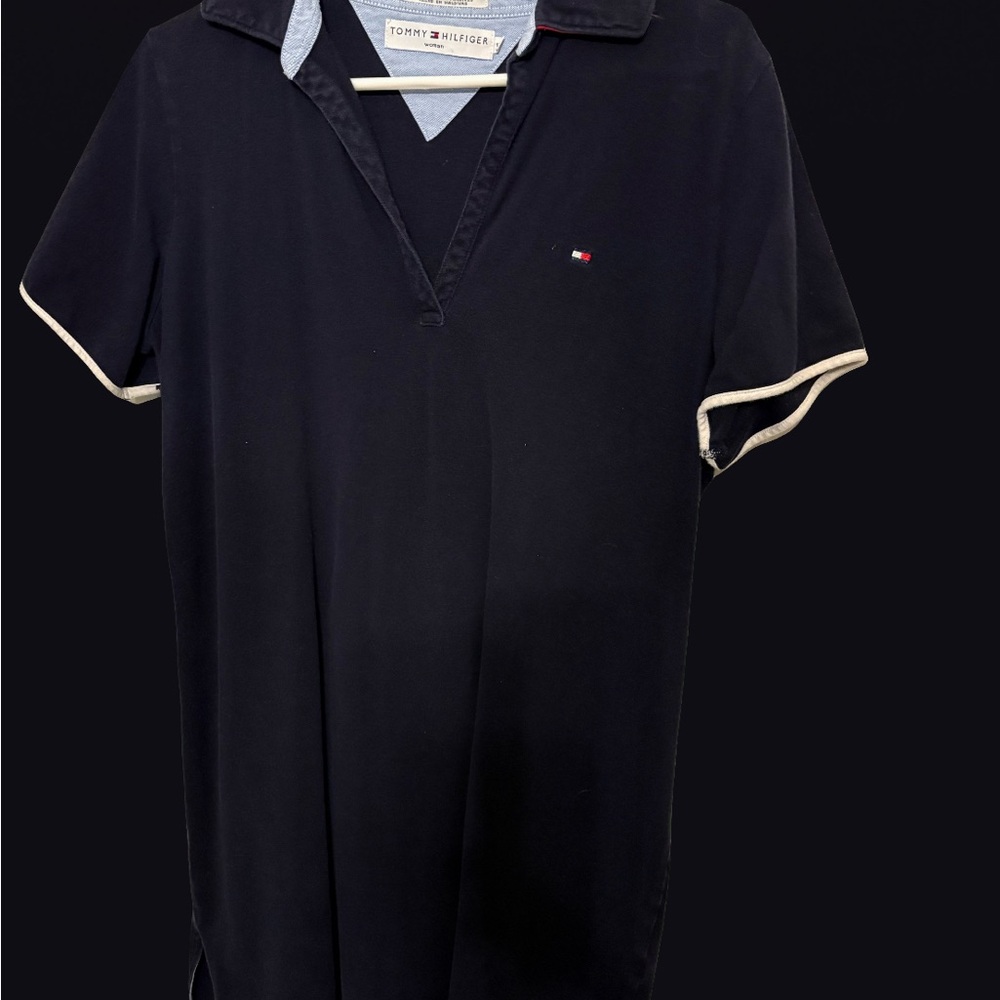 Tommy Hilfiger Navy Mini Dress with White Accents